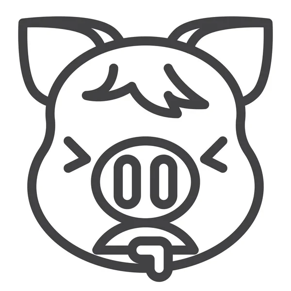 Emoji Ekelhaftes Schwein Symbol Emoji Kategorie — Stockvektor