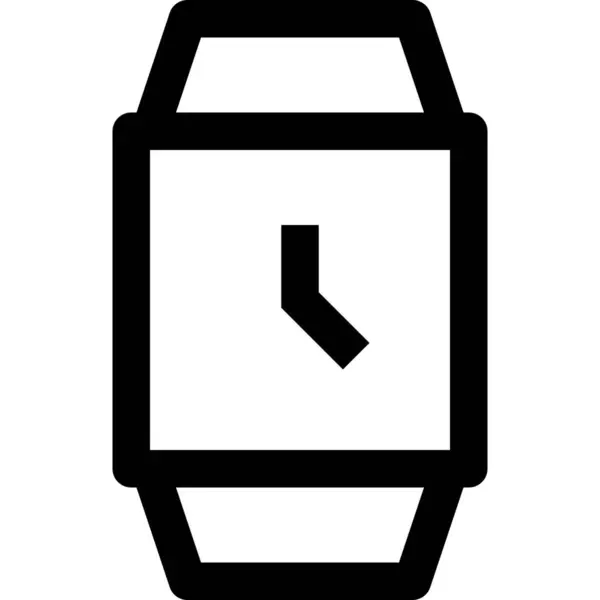 Icono Tiempo Organización Del Reloj Estilo Esquema — Archivo Imágenes Vectoriales