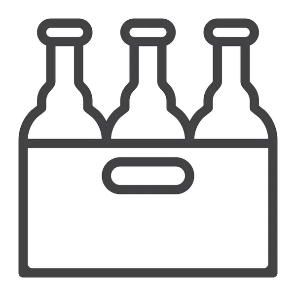 Bottles Case Beer Icon — Archivo Imágenes Vectoriales