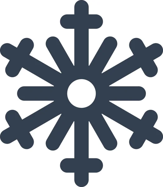 Winter Sneeuwvlok Kersticoon Massieve Stijl — Stockvector