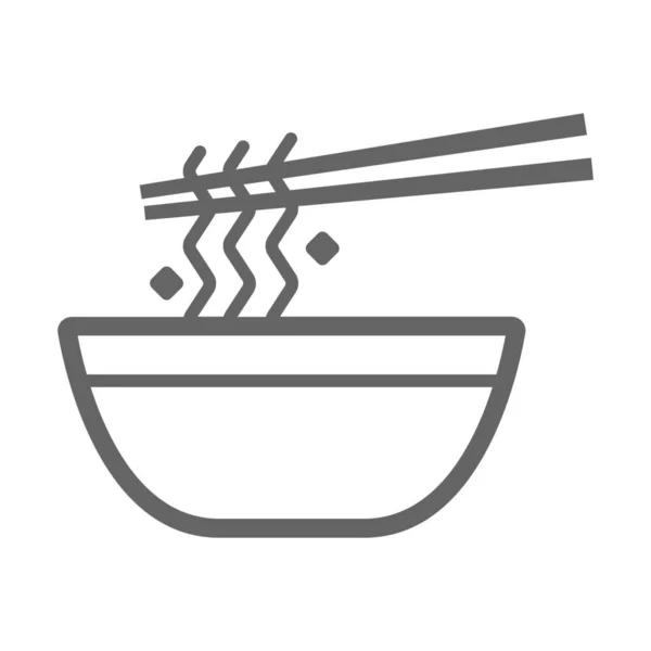 Asie Icône Nourriture Orientale Dans Style Outline — Image vectorielle