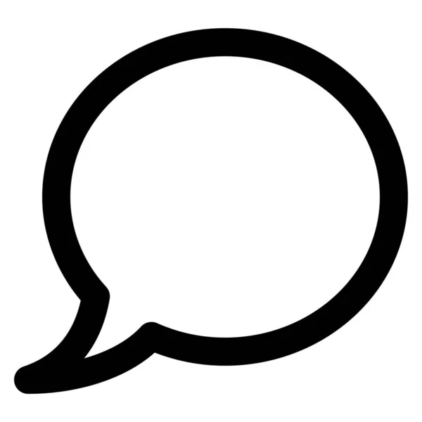 Icône Message Chat Ballon Dans Style Outline — Image vectorielle