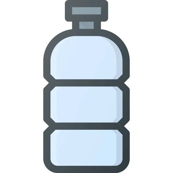 Fles Drank Pictogram Gevulde Omtrek Stijl — Stockvector