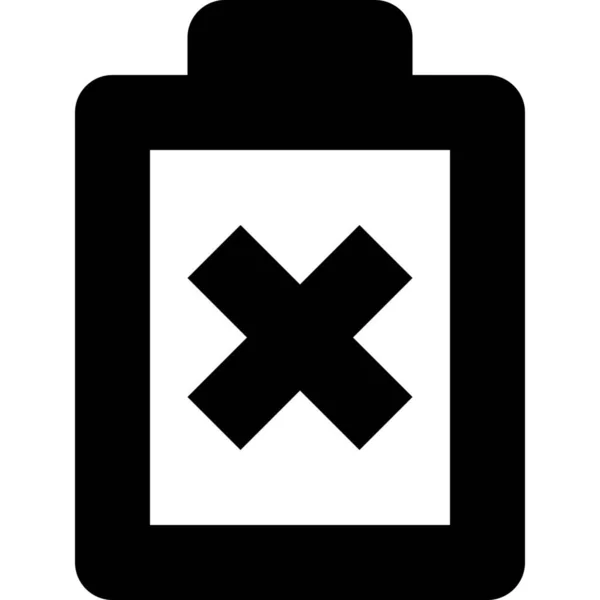 Battery Dead Mobile Icon Outline Style — Stock Vector