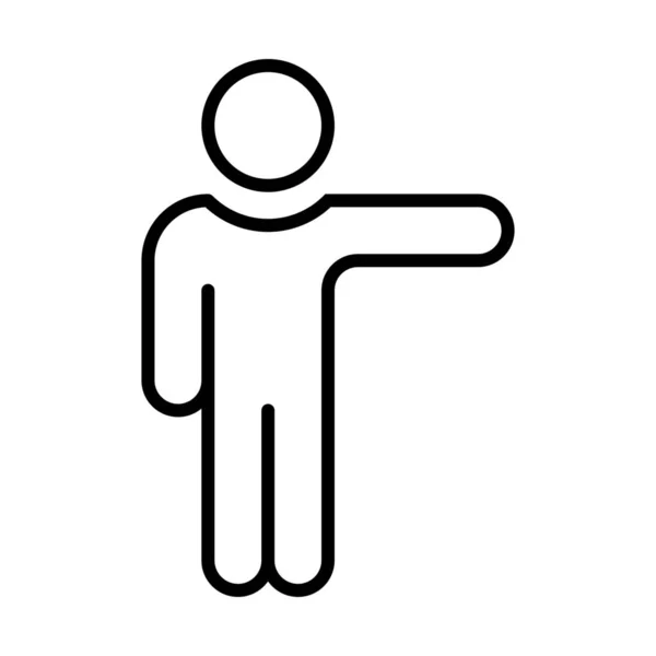 Avatar Hitchhiking Man Icon Outline Style — Stock Vector