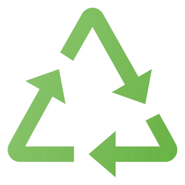 Ícone Reciclagem Eco Ecologia Estilo Plano — Vetor de Stock