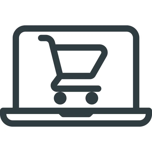 Komfortables Commerce Symbol Outline Stil — Stockvektor