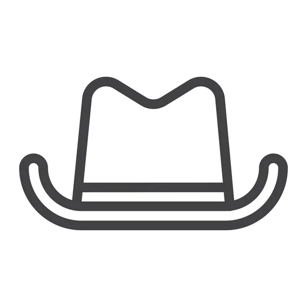 Xerife Ícone Chapéu Cowboy — Vetor de Stock