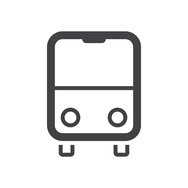 Icono Del Vehículo Transporte Autobús Estilo Esquema — Vector de stock