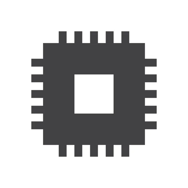 Chip Cpu Prozessor Symbol Solid Stil — Stockvektor