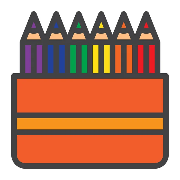 Kalem Boya Kalemi Eğitim Simgesi — Stok Vektör