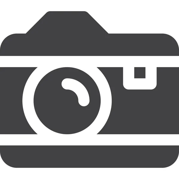 솔리드 스타일의 카메라 디지털 아이콘 — 스톡 벡터