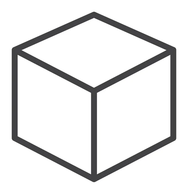 Box Cube Geometric Icon — Stock Vector