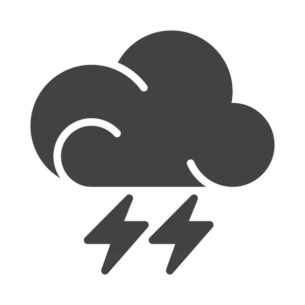 Vorhersage Blitzgewitter Symbol Wetterkategorie — Stockvektor