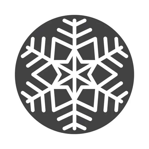 天気カテゴリの冷間凍結雪片アイコン — ストックベクタ