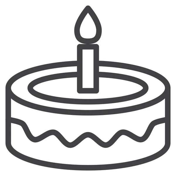 Icône Bougie Gâteau Anniversaire Dans Catégorie Alimentation Boissons — Image vectorielle