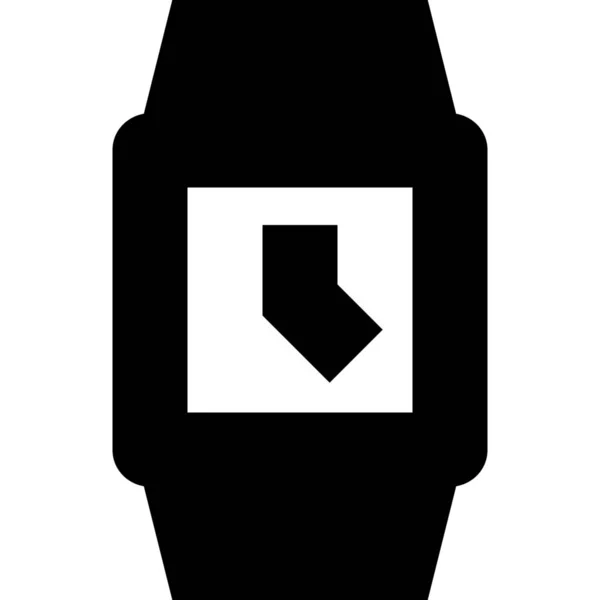 Reloj Icono Tiempo Organización Estilo Sólido — Vector de stock