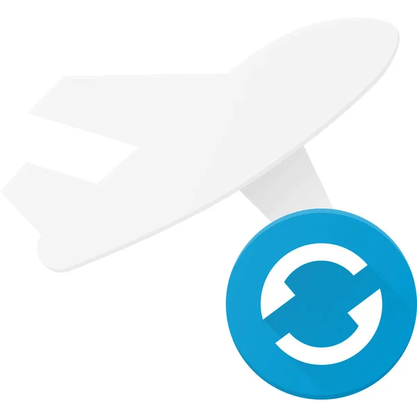 Flugzeug Aktualisierungssymbol Flachen Stil — Stockvektor