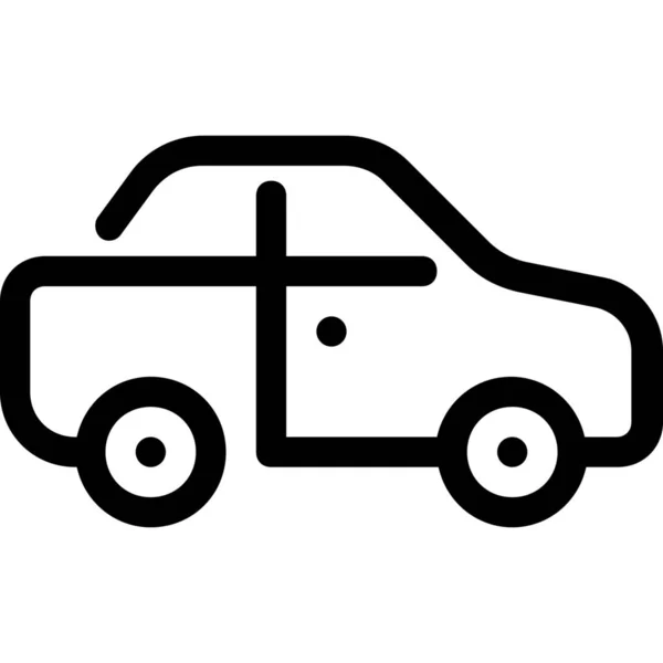 Значок Автомобільного Дорожнього Транспорту Стилі Контур — стоковий вектор