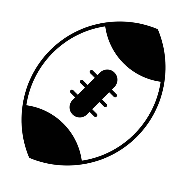 Pelota Fútbol Rugby Icono Estilo Esquema — Vector de stock