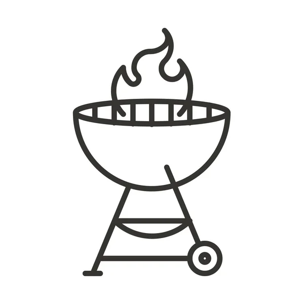 Barbacoa Barbacoa Cocina Icono Estilo Del Esquema — Archivo Imágenes Vectoriales