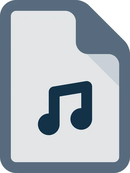 Icon Für Audiodokumente Flachen Stil — Stockvektor