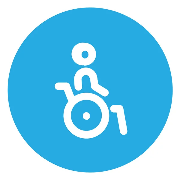 Handicap Discapacitado Icono Estilo Badge — Vector de stock