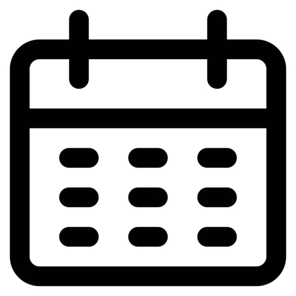 Appuntamento Calendario Data Icona Stile Contorno — Vettoriale Stock