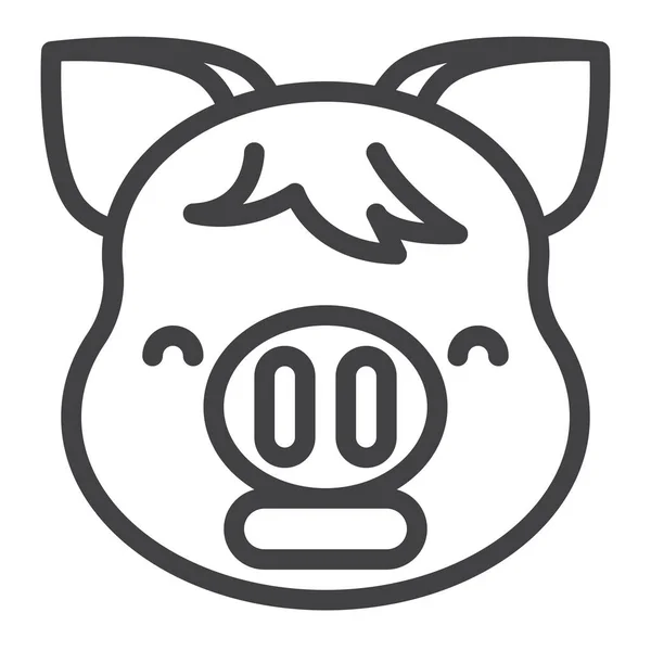 Emoji Grimacing Pig Icon Emoji Category — Stock Vector