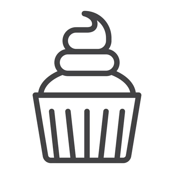 Cupcake Muffin Creme Symbol — Stockvektor