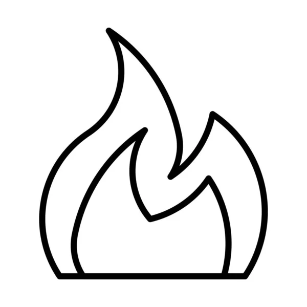 Quemar Fecha Límite Icono Fuego Estilo Esquema — Vector de stock