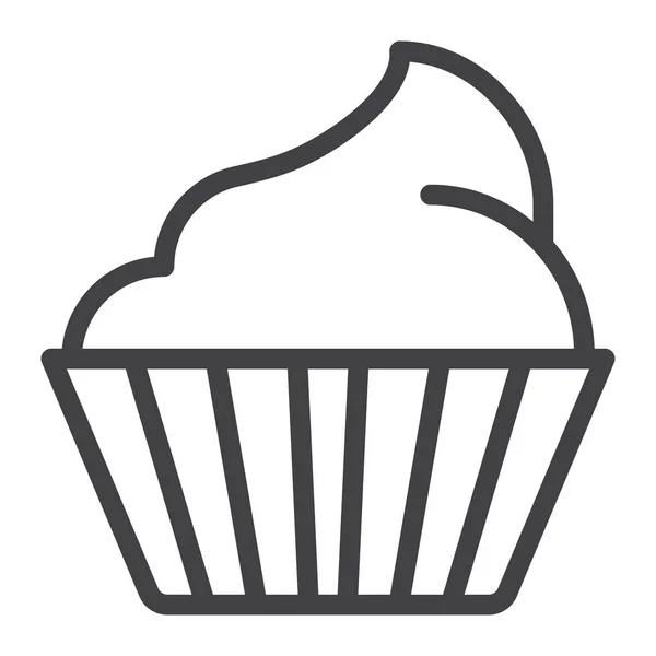 Εικονίδιο Cupcake Κρέμα Γενεθλίων — Διανυσματικό Αρχείο