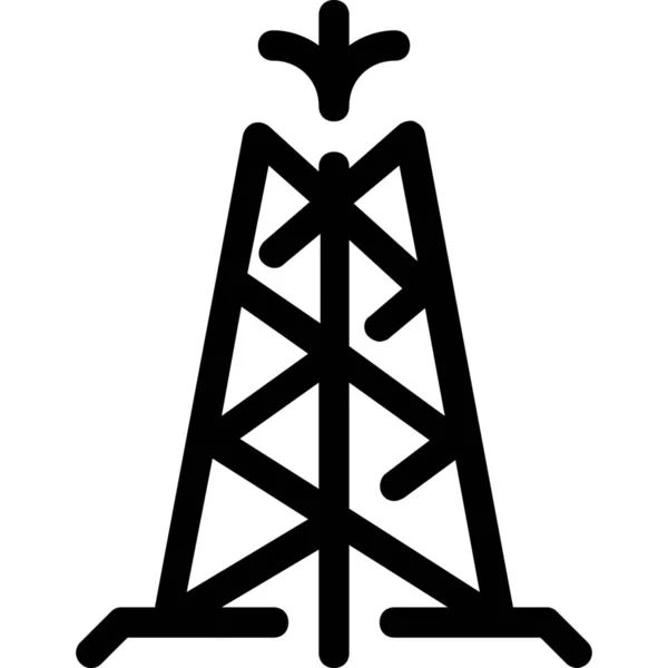 Иконка Нефтяного Насоса Стиле Outline — стоковый вектор