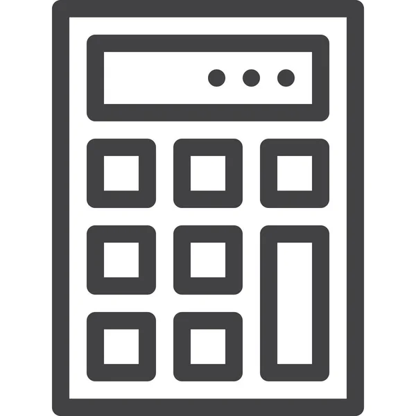 Calculadora Contable Icono Del Esquema Estilo Del Esquema — Archivo Imágenes Vectoriales