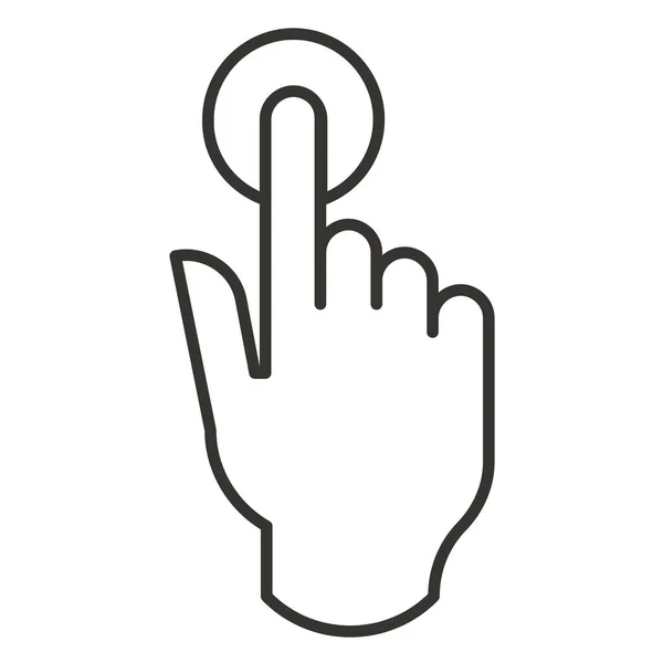 单击以轮廓样式显示的手势保持图标 — 图库矢量图片