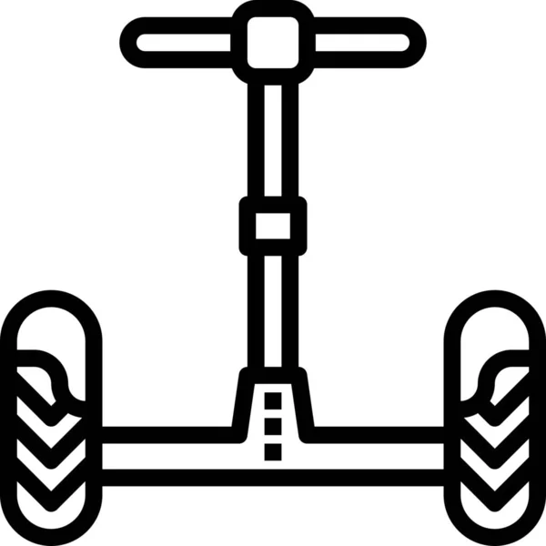 Icône Transport Scooter Personnel Dans Style Outline — Image vectorielle