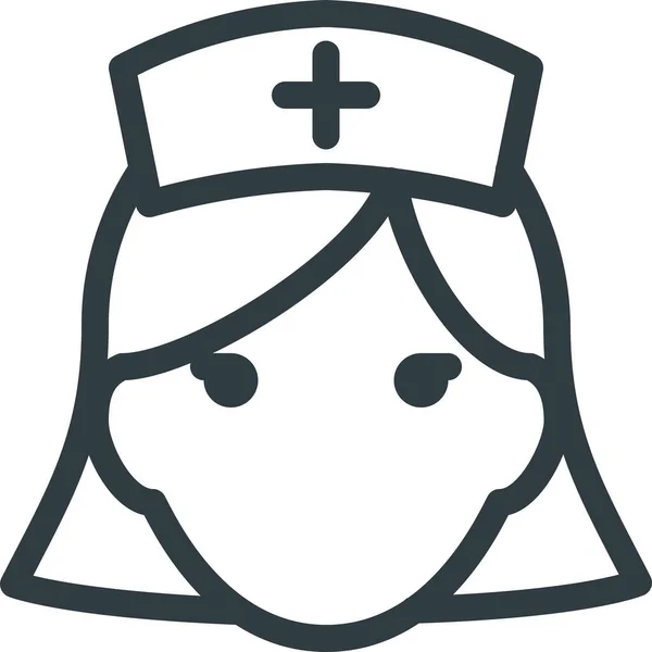Avatar Ícone Médico Cabeça Estilo Esboço — Vetor de Stock