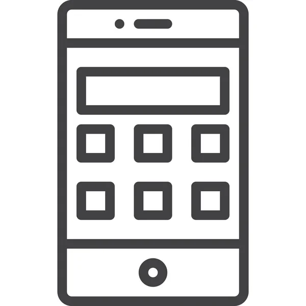 Ícone Matemática Calculadora Smartphone —  Vetores de Stock