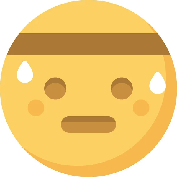 Εικονίδιο Έκφρασης Συναισθημάτων Emoticon Επίπεδο Στυλ — Διανυσματικό Αρχείο