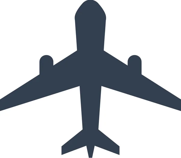 Иконка Доставки Самолета Твердом Стиле — стоковый вектор