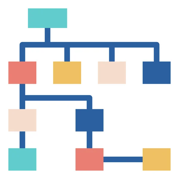 Ícone Hierachy Conteúdo Gráfico Estilo Plano — Vetor de Stock