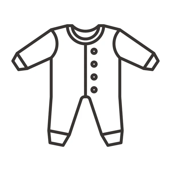 Baby Bodysuit Child Icon Outline Style — Stock Vector