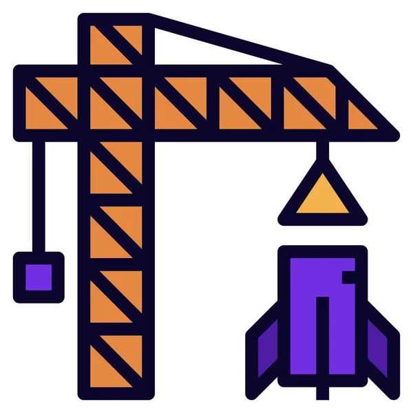 Montagem Construir Ícone Negócios Estilo Esboço Preenchido —  Vetores de Stock