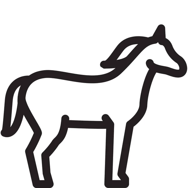 Icono Caballo Pony — Archivo Imágenes Vectoriales