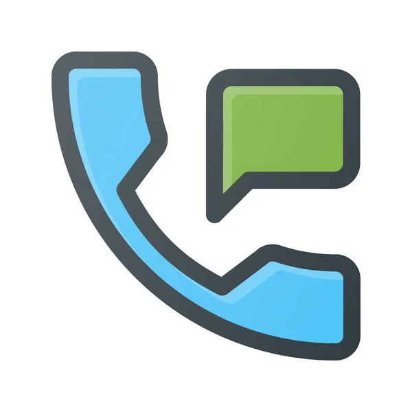 Icona Del Telefono Cellulare Messaggio Stile Contorno Riempito — Vettoriale Stock