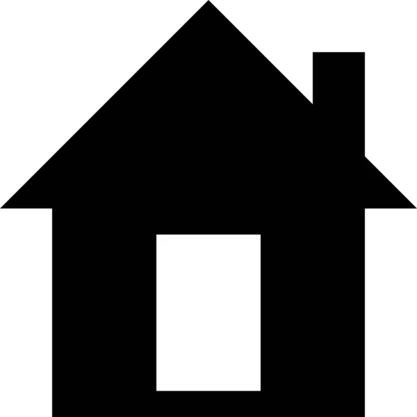 Hausbau Ikone Soliden Stil — Stockvektor