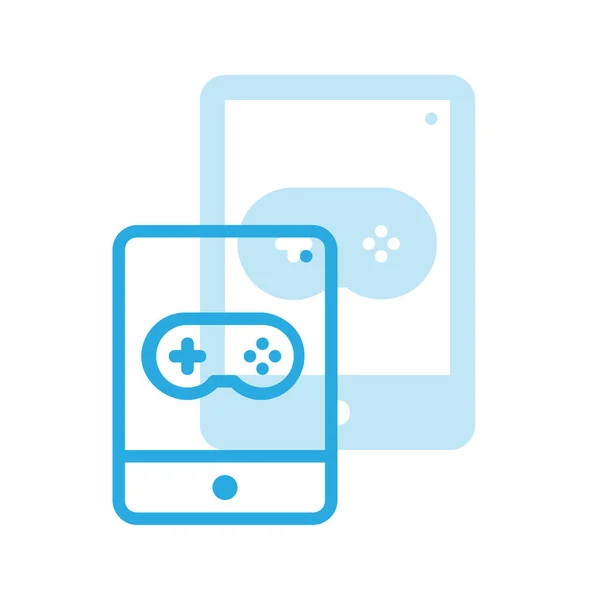 Game Mobile Play Icon Outline Style — Stock Vector