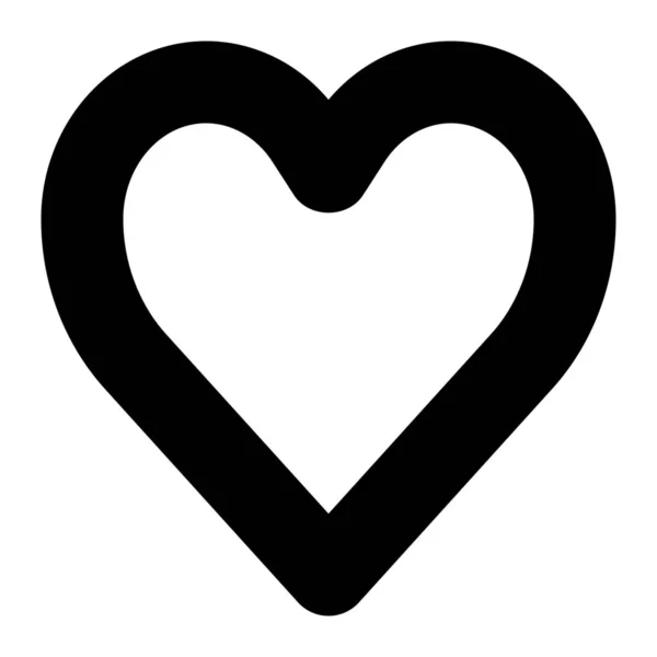 Icono Amor Corazón Favorito Estilo Esquema — Vector de stock