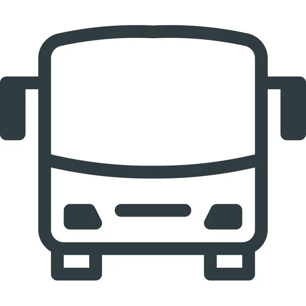 Autóbusz Állomás Közlekedési Ikon Körvonalazott Stílusban — Stock Vector