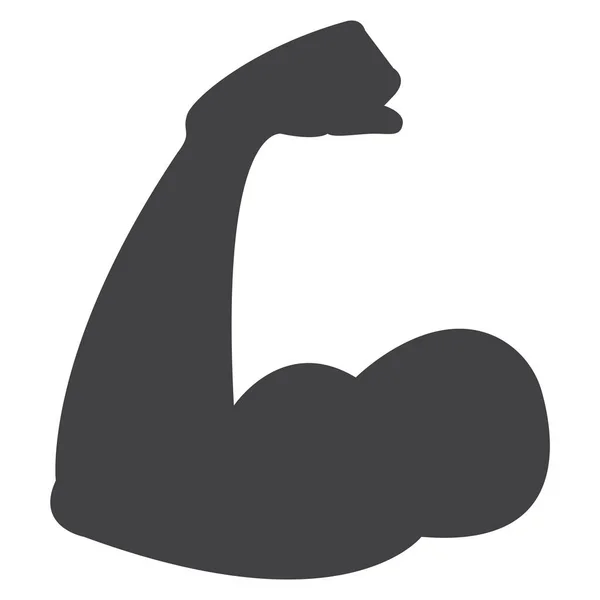 Biceps Fitness Icono Gimnasio Estilo Sólido — Archivo Imágenes Vectoriales